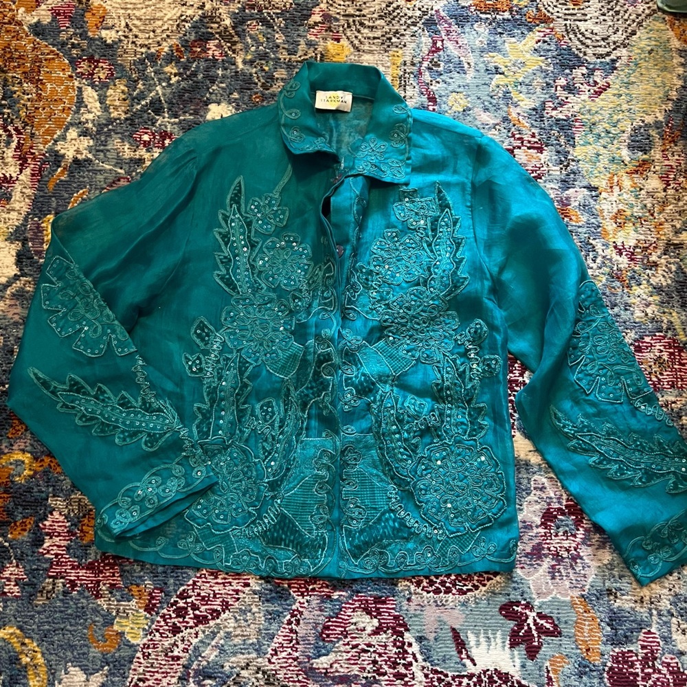 Embroidered sheer jacket 🦋